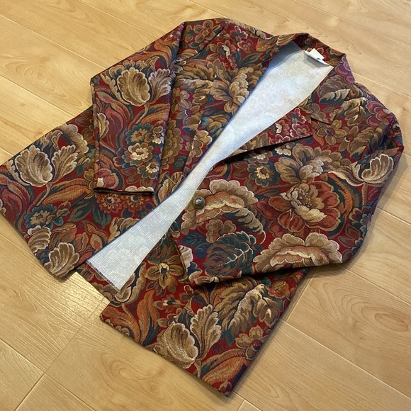 Floral tapestry blazer - Picture 3 of 6